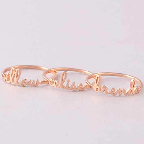 Stohovateľný menovka, Stohovateľné prstene pre mamičku, Minimalistický prsteň, Prsteň pre mamičku