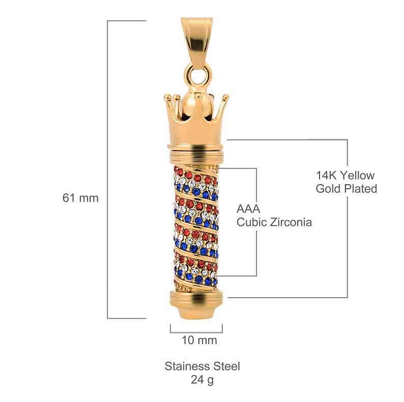 Oceľový prívesok BARBER TYČ