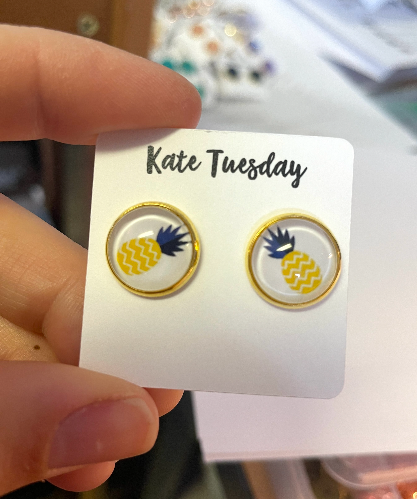 Náušnice s ananásom