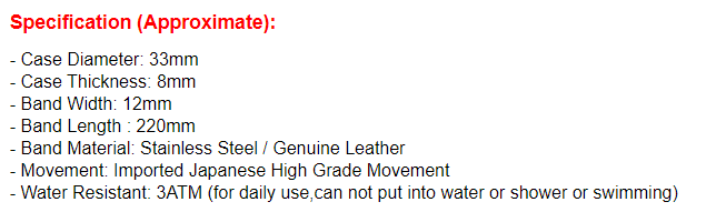 Klasické dámske hodinky Wanton