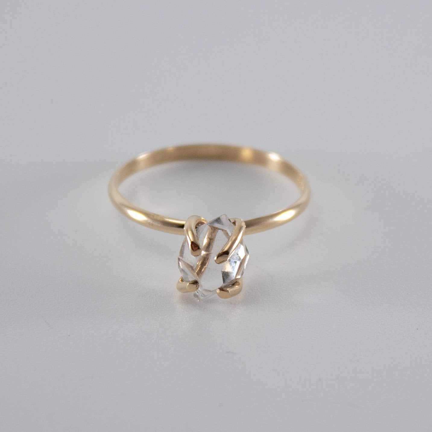 Zlatý prsteň s diamantmi Herkimer