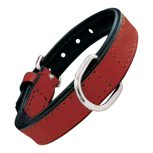 Dog collar Gloria Padded Red