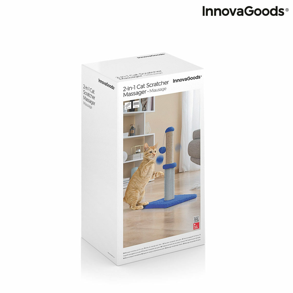 Škrabadlo a masážny stĺpik pre mačky s loptičkovým mixážnym pultom InnovaGoods