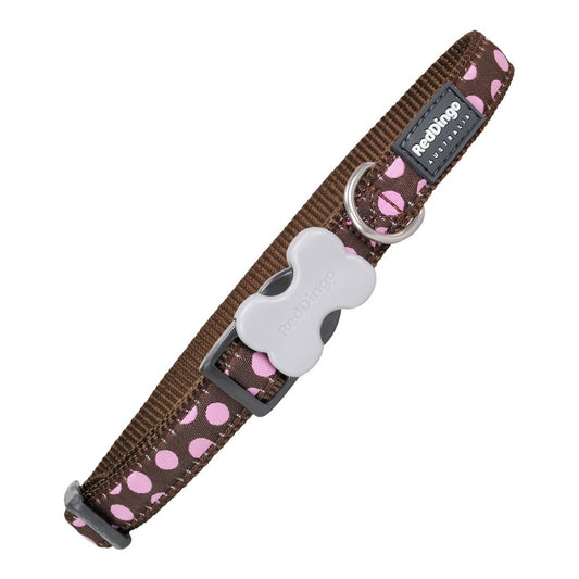 Dog collar Red Dingo Style Pink Spots