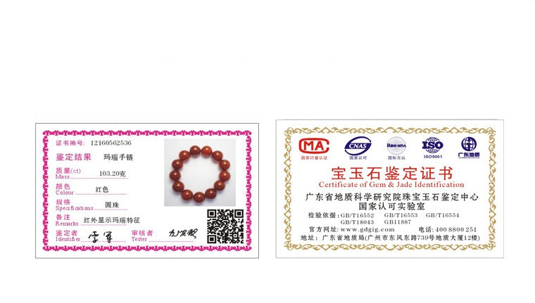 Real Red Carnelian Coral Natural Stone Beads Elastic Beaded Bracelet