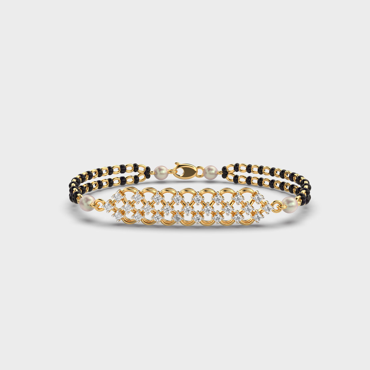 Diamantový náramok Mangalsutra (s retiazkou)
