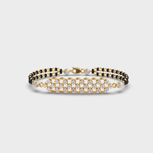 Diamantový náramok Mangalsutra (s retiazkou)