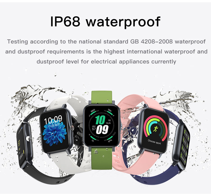 Celoobrazovkové vodotesné ultratenké inteligentné hodinky s ochranou IP68