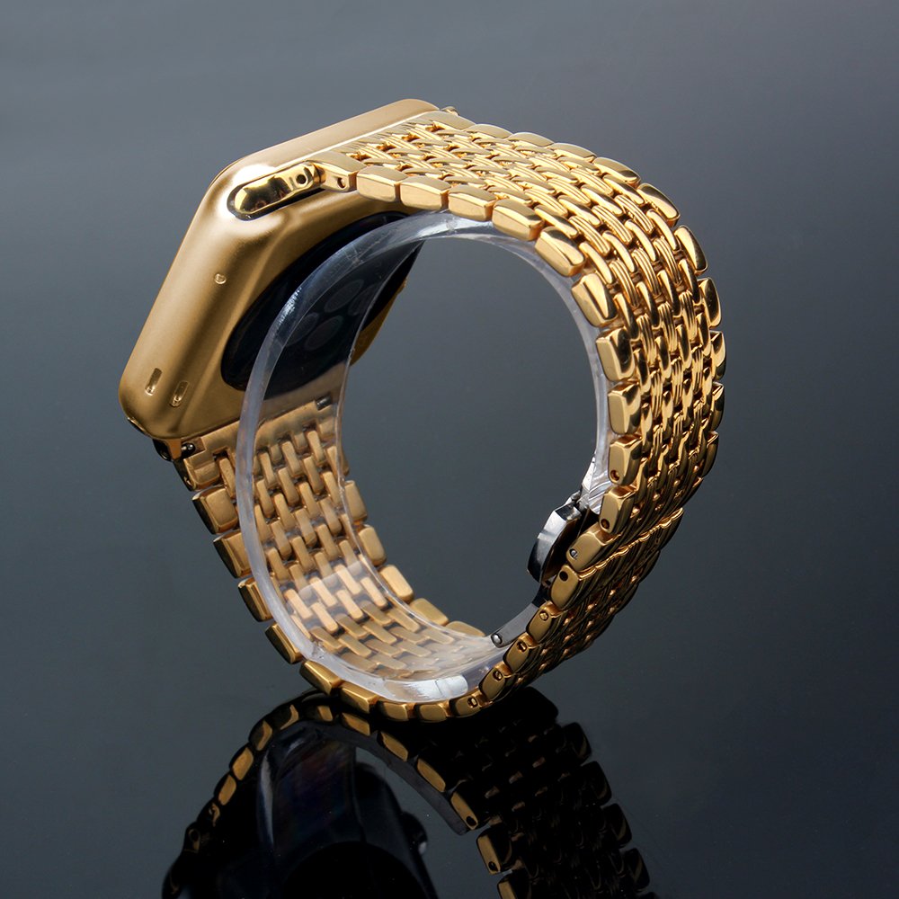 Remienok z nehrdzavejúcej ocele pre Apple Watch, zlatý, pre iWatch
