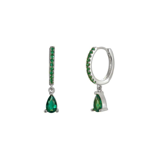 Zircon Round Earrings Women's Water Drop Simple