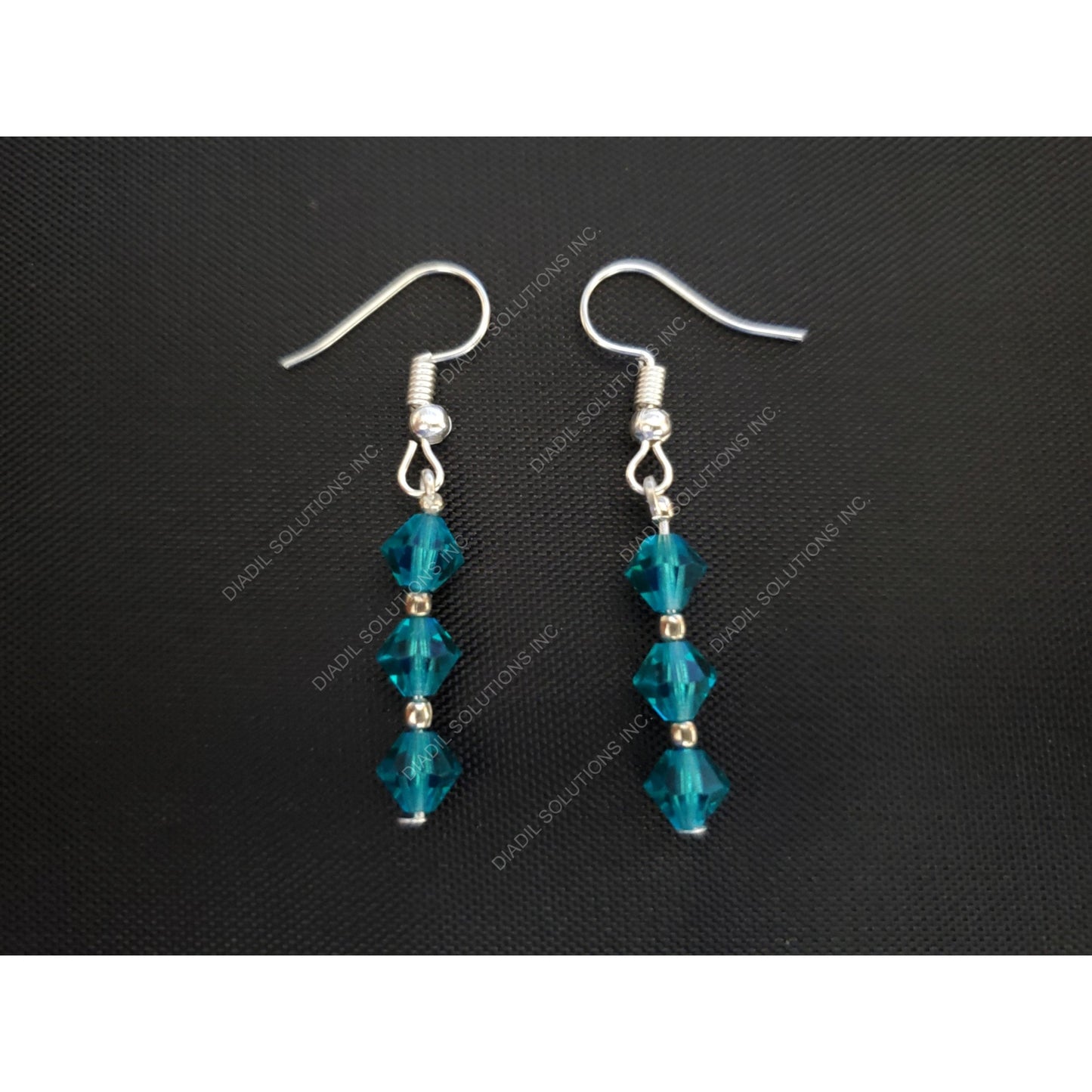 Blue Green Translucent Earrings
