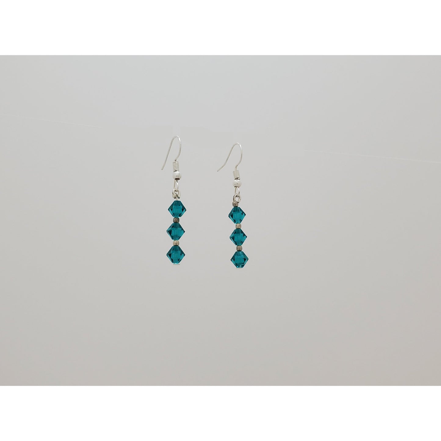 Blue Green Translucent Earrings