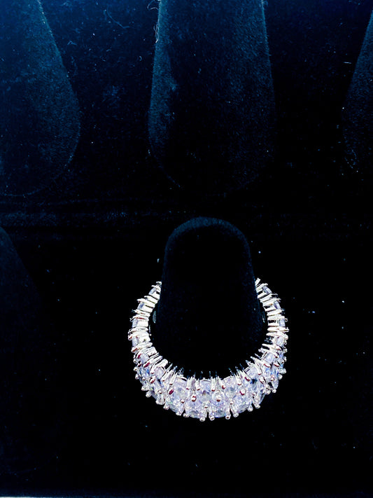 Prsteň - So Icy Diamond Double Layer 