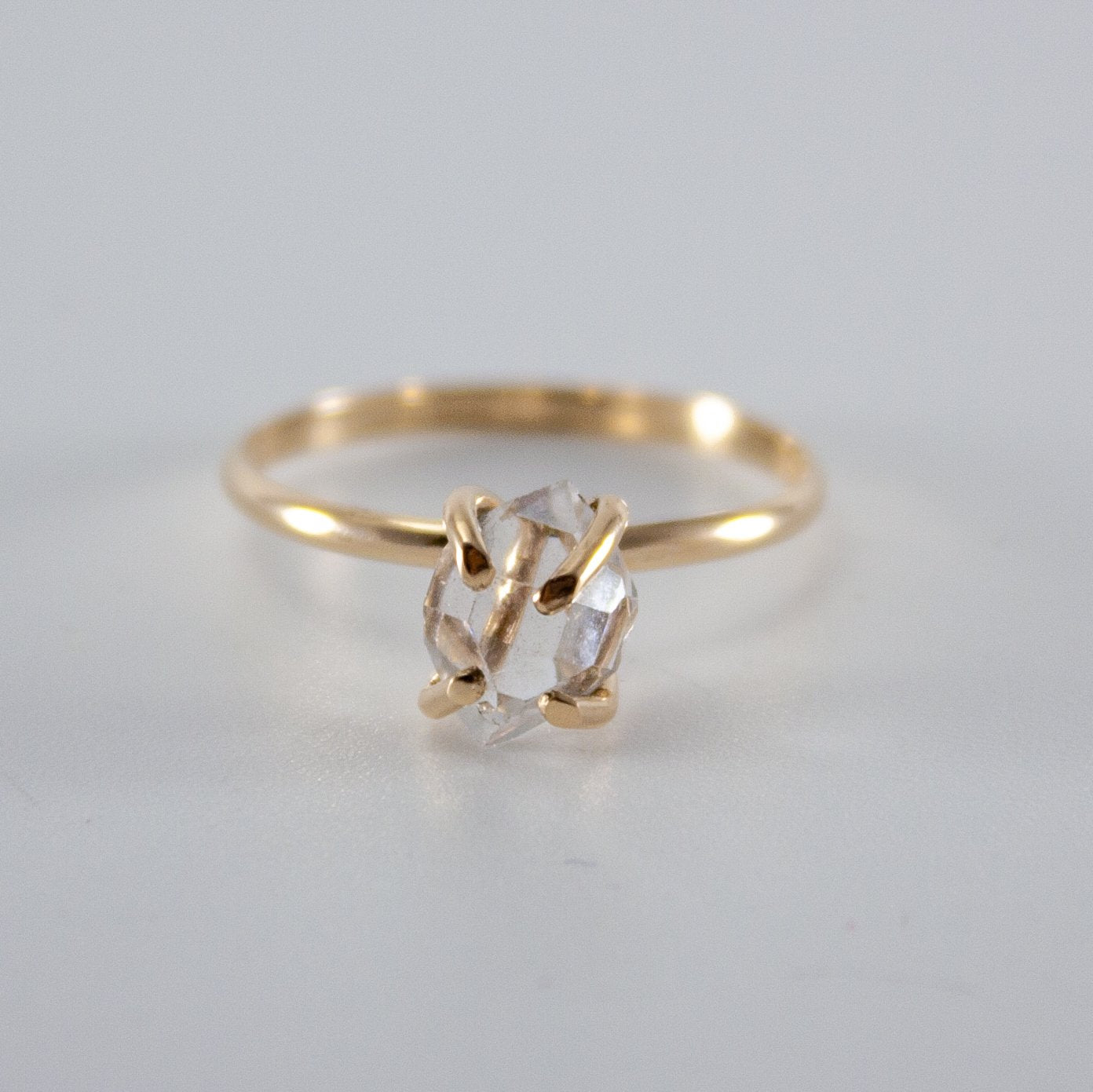 Zlatý prsteň s diamantmi Herkimer