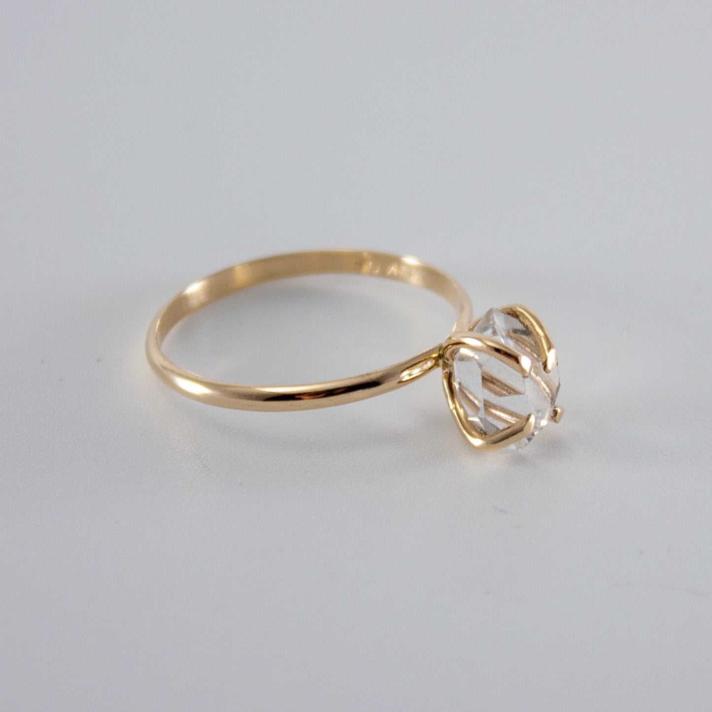 Zlatý prsteň s diamantmi Herkimer