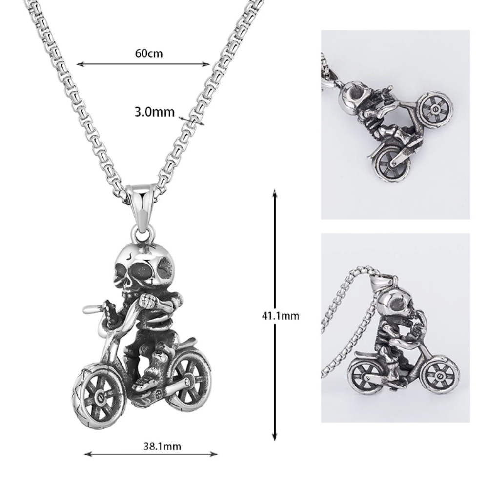 Náhrdelník Kostra na bicykli